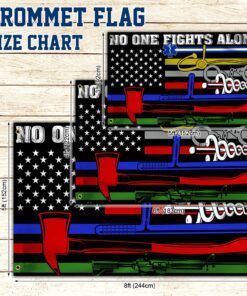 no one fights alone flag corrections dispatch ems nurse firefighter police millitary grommet flag mln318gf 3979