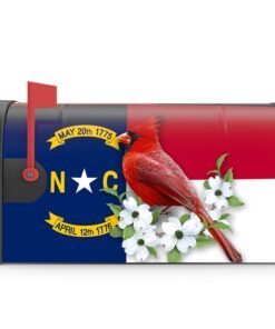 north carolina garden flag &amp mailbox cover cardinal and flowering dogwood bnn499mf 6932