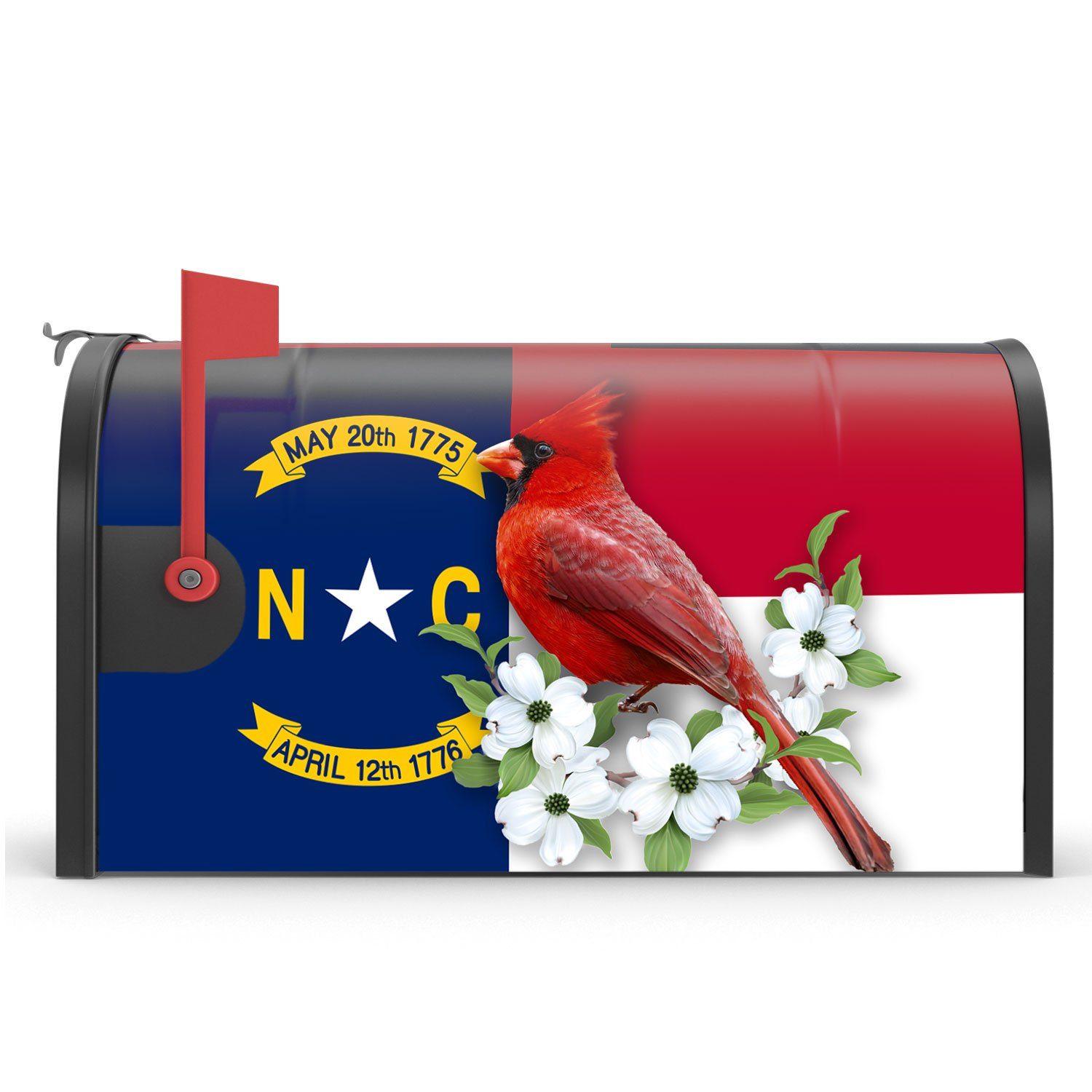 North Carolina Garden Flag & Mailbox Cover Cardinal And Flowering Dogwood BNN499MF - Image 6