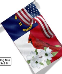 north carolina state cardinal and dogwood flower two sided flag mln1258fv4 6639