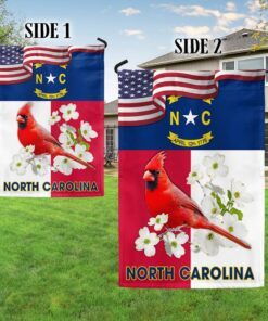 north carolina state dogwood flower and cardinal flag mln1306f 3029