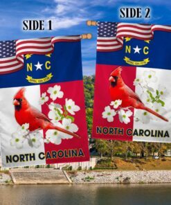 north carolina state dogwood flower and cardinal flag mln1306f 4328