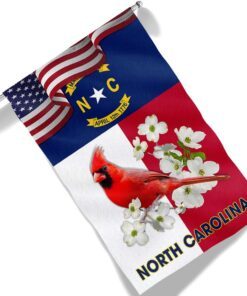 north carolina state dogwood flower and cardinal flag mln1306f 8877