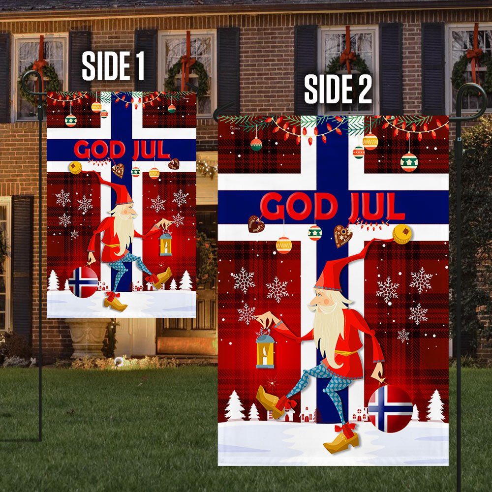 Norway Tomte Gnome God Jul Norwegian Flag MLN806F - Image 6