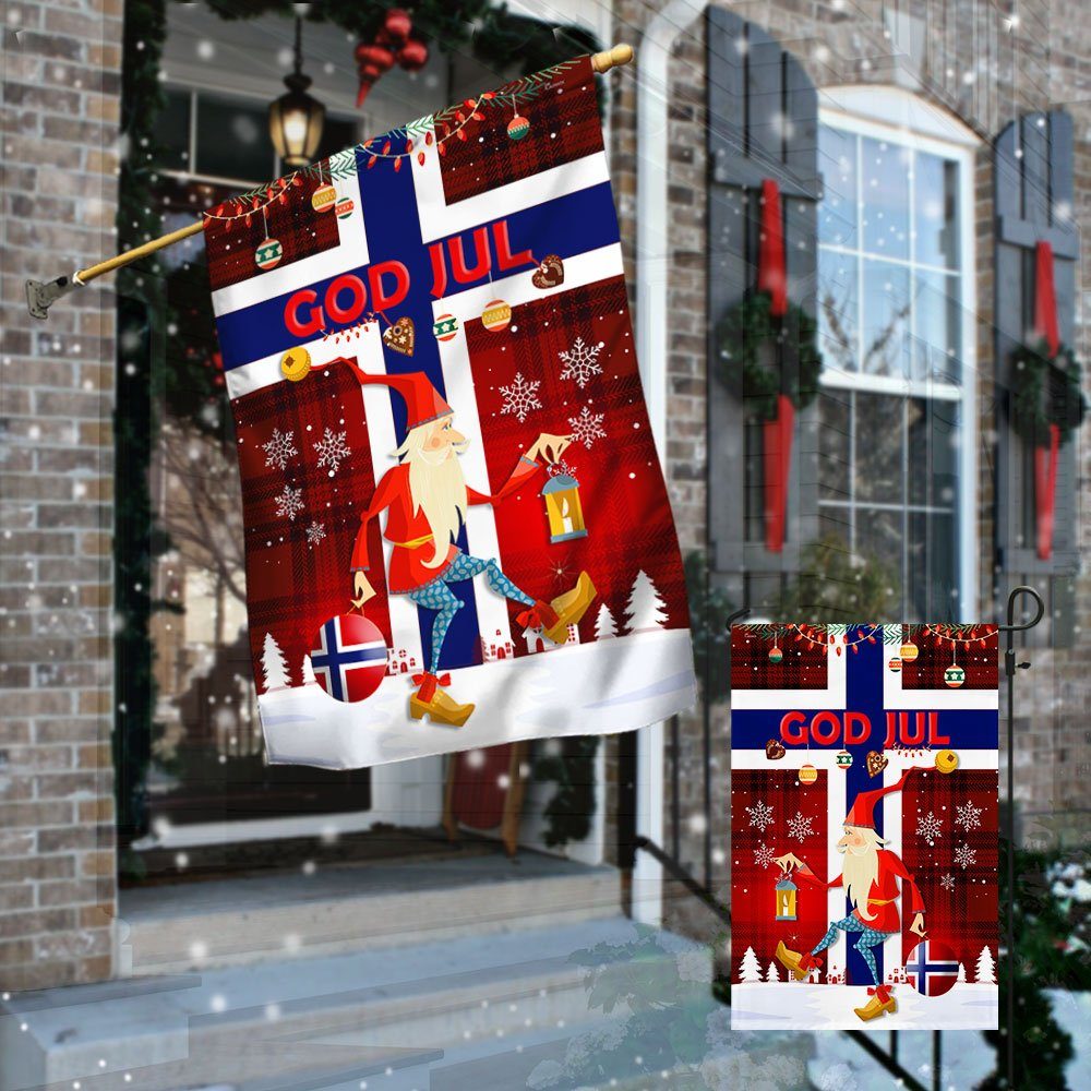 Norway Tomte Gnome God Jul Norwegian Flag MLN806F - Image 5