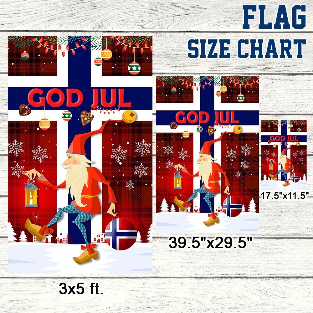 Norway Tomte Gnome God Jul Norwegian Flag MLN806F - Image 8