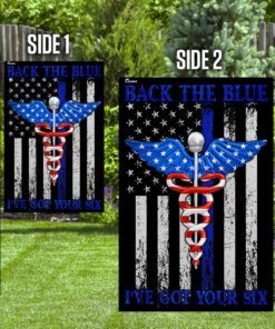nurse back the blue american us flag 1309