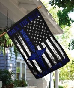 nurse back the blue american us flag 1649
