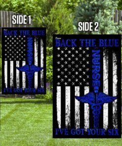 nurse back the blue american us flag 2692