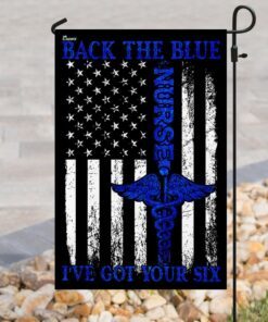 nurse back the blue american us flag 6148