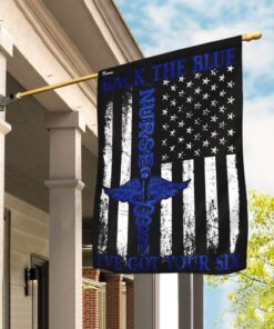 Nurse Back The Blue American US Flag