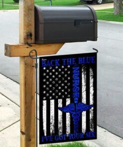 nurse back the blue american us flag 8975