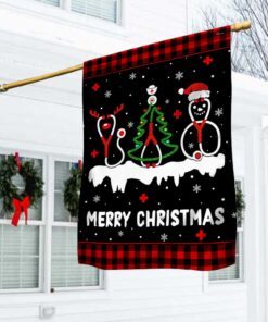 Nurse Christmas Flag Gift For Nurse TQN744F