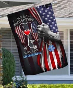 Nurse Flag Not All Angels Have Wings Some Have Stethoscopes MLH1910F