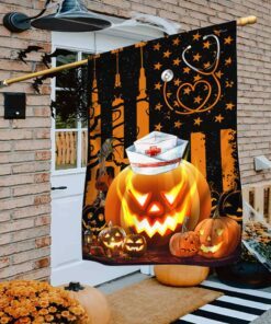 Nurse Flag Pumpkin Nurse Stethoscope Flag LHA1701F