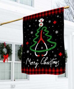 Nurse Merry Christmas Flag TQN742F
