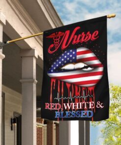 Nurse Red, White & Blessed Flag