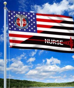 Nurse RN American Grommet Flag DBD2889GF