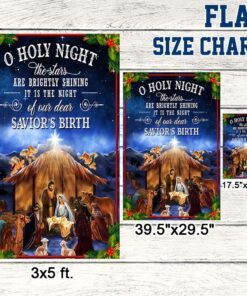 o holy night nativity christmas flag bnn554f 1294