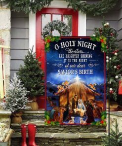 o holy night nativity christmas flag bnn554f 1932