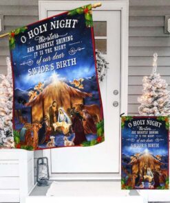 o holy night nativity christmas flag bnn554f 3929