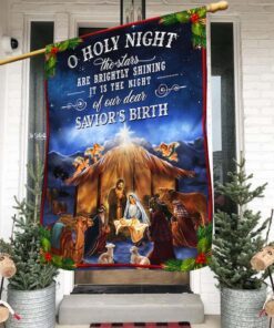 O Holy Night Nativity Christmas Flag BNN554F