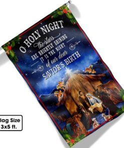 o holy night nativity christmas flag bnn554f 6809
