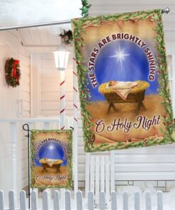 o holy night the stars are brightly shining christmas flag bnn656f 3110