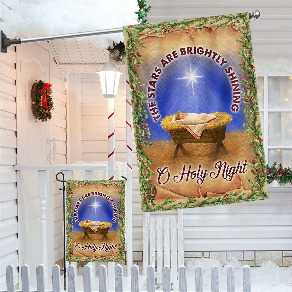 O Holy Night The Stars Are Brightly Shining Christmas Flag BNN656F - Image 4