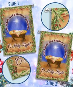 o holy night the stars are brightly shining christmas flag bnn656f 6698