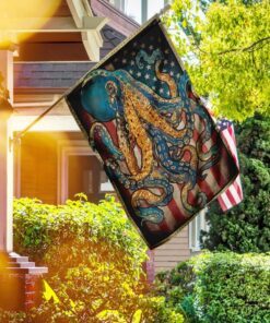 Octopus In Ocean Flag