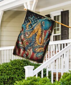 octopus in ocean flag 4796