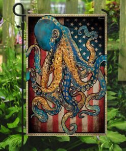 octopus in ocean flag 6319