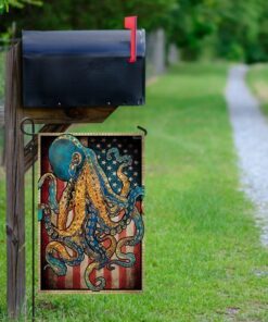 octopus in ocean flag 8507
