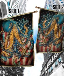 octopus in ocean flag 8835