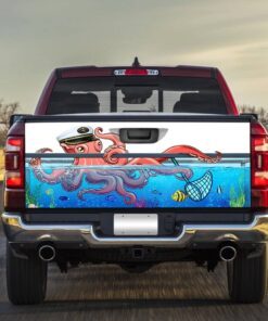 Octopus Swim in Car Truck Tailgate Decal Sticker Wrap NTB103TD