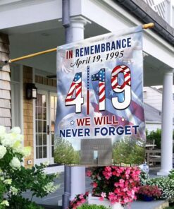 Oklahoma Bombing Memorial Flag We Will Never Forget DDH2725F