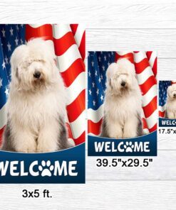 old english sheepdog american flag tqn1226fv5 5279