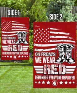 on fridays we wear red remember everyone deployed flag 4811