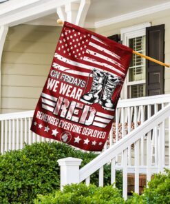 on fridays we wear red remember everyone deployed flag 8140