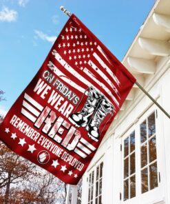 on fridays we wear red remember everyone deployed flag 8228