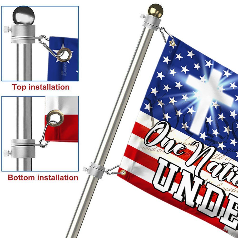 One Nation Under God, Christian Cross, American Eagle Grommet Flag TPT216GF - Image 6