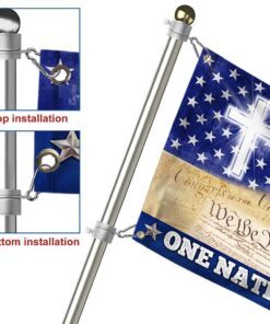 one nation under god, christian cross american eagle grommet flag tpt165gf 4233