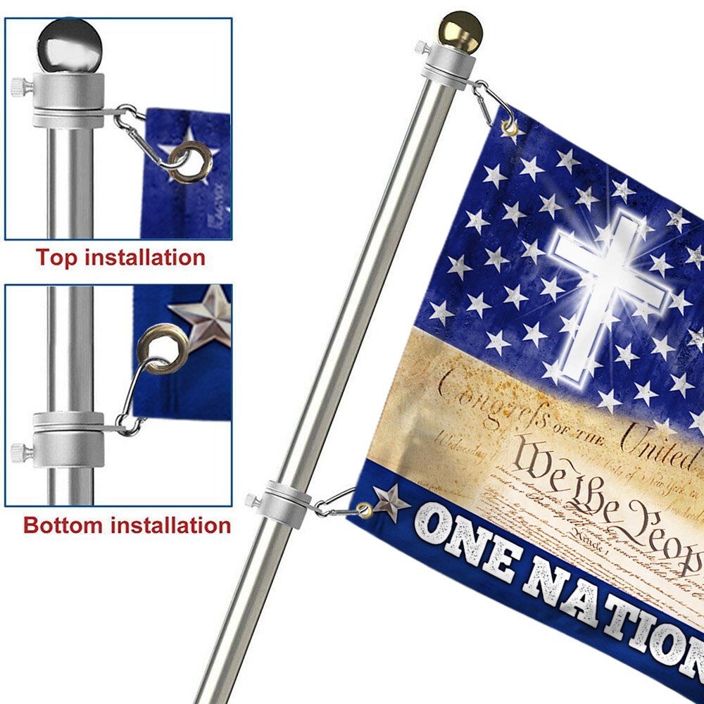 One Nation Under God, Christian Cross American Eagle Grommet Flag TPT165GF - Image 5