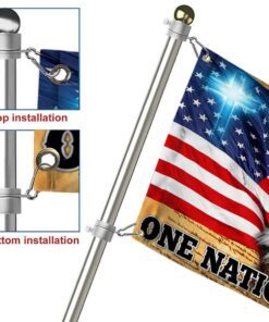 one nation under god, christian cross american flag tpt119gf 6294