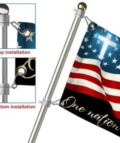 one nation under god, jesus christian patriotic american grommet flag tpt841gf 7897