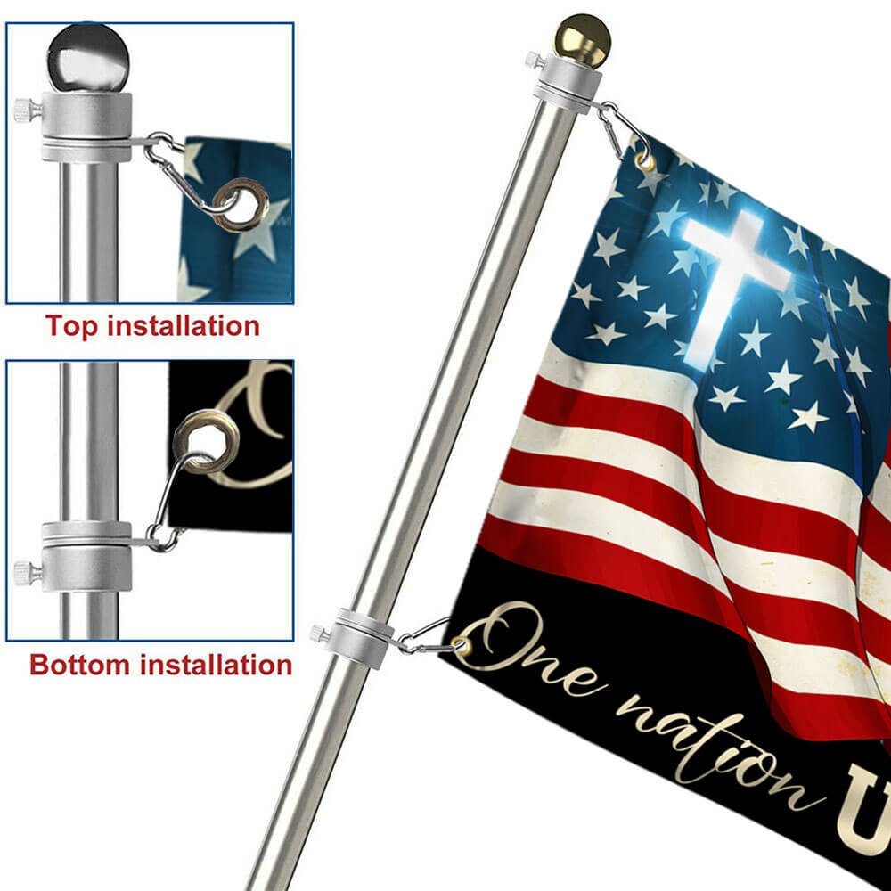 One Nation Under God, Jesus Christian Patriotic American Grommet Flag TPT841GF - Image 6