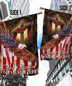 one nation under god. american eagle flag 6167