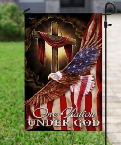 one nation under god. american eagle flag 8051