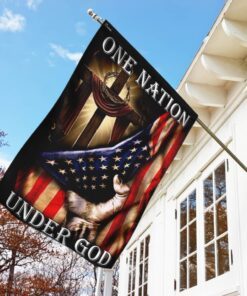 one nation under god. american us flag 6449